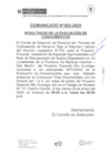 Vista preliminar de documento COMUNICAO N°002-2025_RESULTADO DE LA EVALUACION DE CONOCIMIENTOS_MARISCAL CACERES