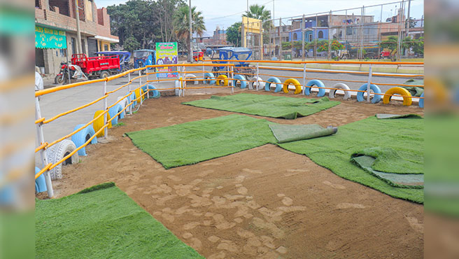 Patio de recreo acondicionado