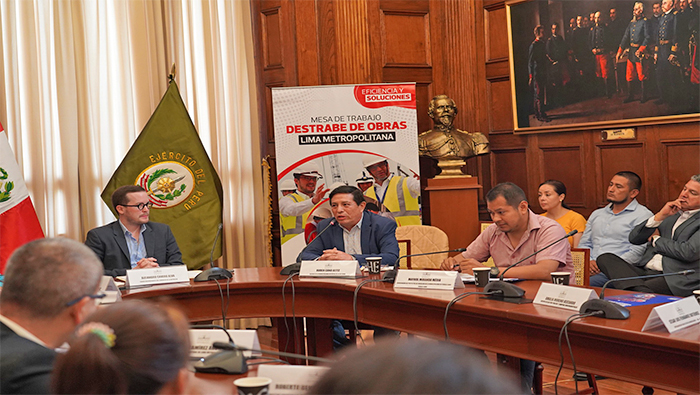 asistiendo a la mesa de trabajo denominada “Destrabe de Obras – Lima Metropolitana”