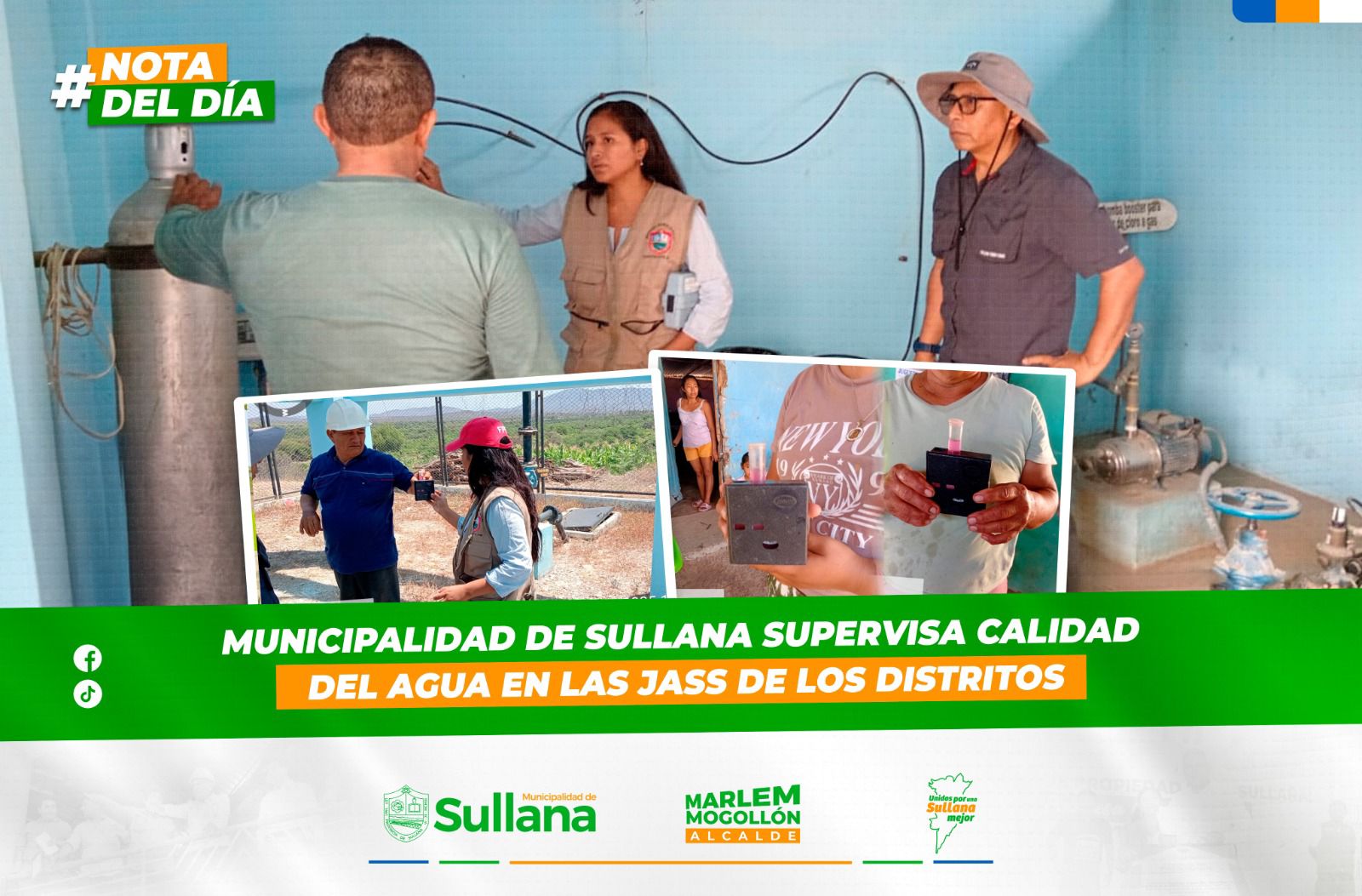 garantizan calidad del agua en san pedro, somate bajo y el portón