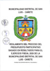 Vista preliminar de documento REGLAMENTO DE PROCESO DEL PRESUPUESTO PARTICIPATIVO 2026