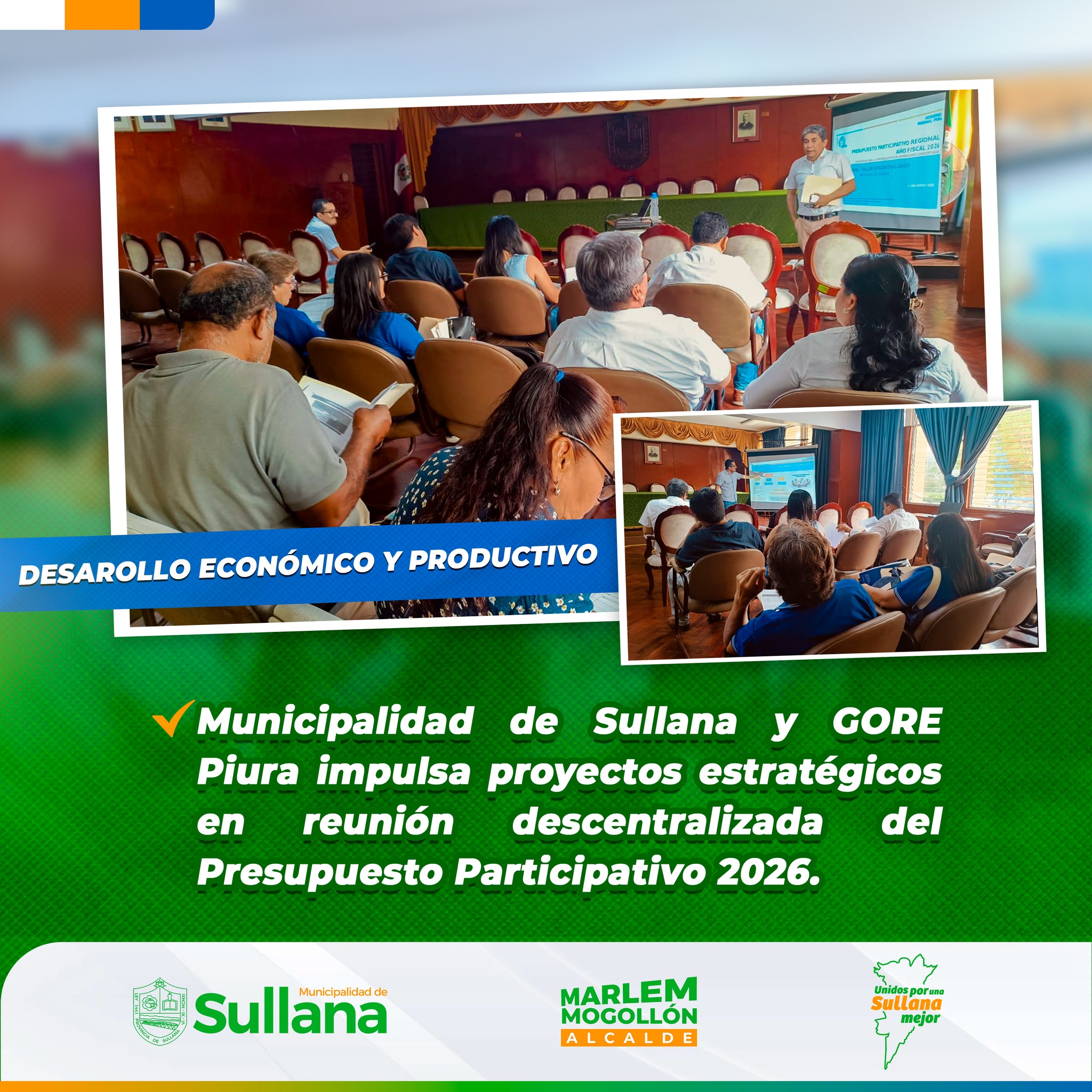 MPS y Gore Piura impulsan proyectos estratégicos en reunión descentralizada del Presupuesto Participativo 2026