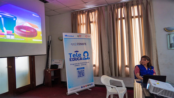 una acción conjunta con el área virtual de Essalud, se desarrolló la charla de capacitación y con certificación en el tema de prevención y control del dengue.