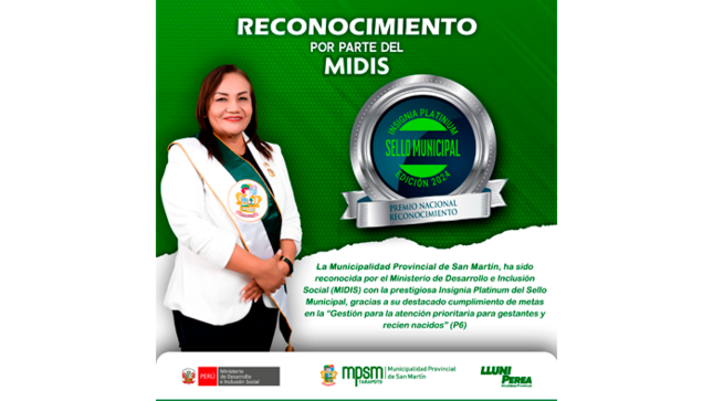 Tarapoto logra la Insignia Platinium.