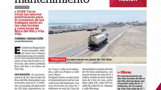 Imagen doble via litoral tacneño