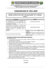 Vista preliminar de documento Comunicado N° 01 Contrato Docente 2025