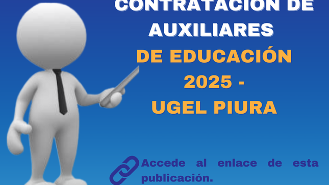 Absolución de reclamos para Contratación de Auxiliares de Educación 2025- UGEL Piura