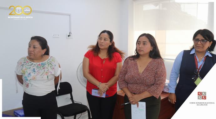 Presidenta de la Corte Superior de Justicia de Lima Sur realiza visita a la sede judicial Numa Llona en San Juan de Miraflores