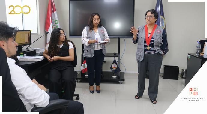 Visita de la presidenta de la Corte Superior de Lima Sur al Módulo Laboral de San Juan de Miraflores
