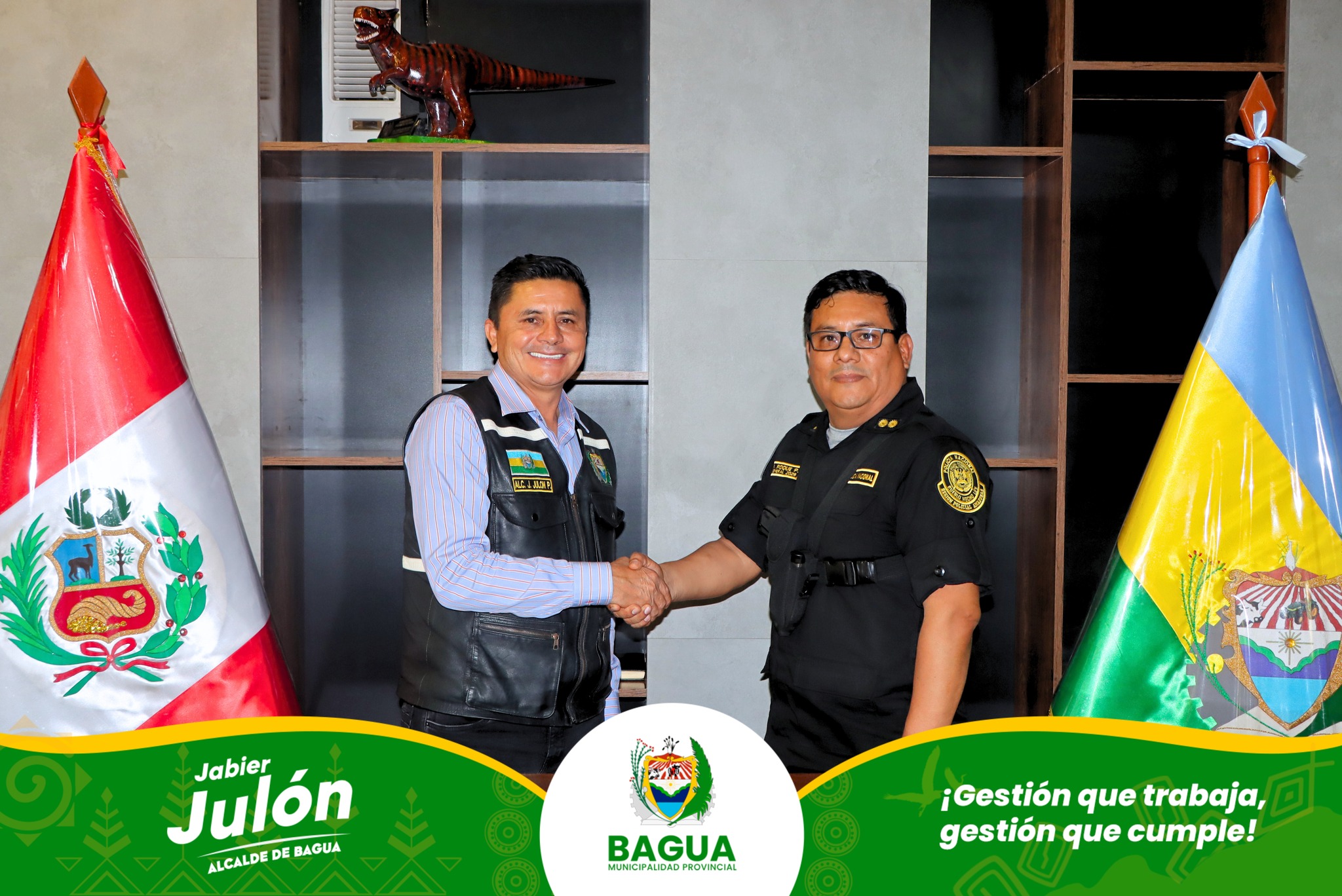 Alcalde Jabier Julón y PNP unen esfuerzos por la seguridad en la Provincia de Bagua
