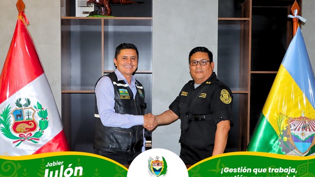 Alcalde Jabier Julón y PNP unen esfuerzos por la seguridad en la Provincia de Bagua