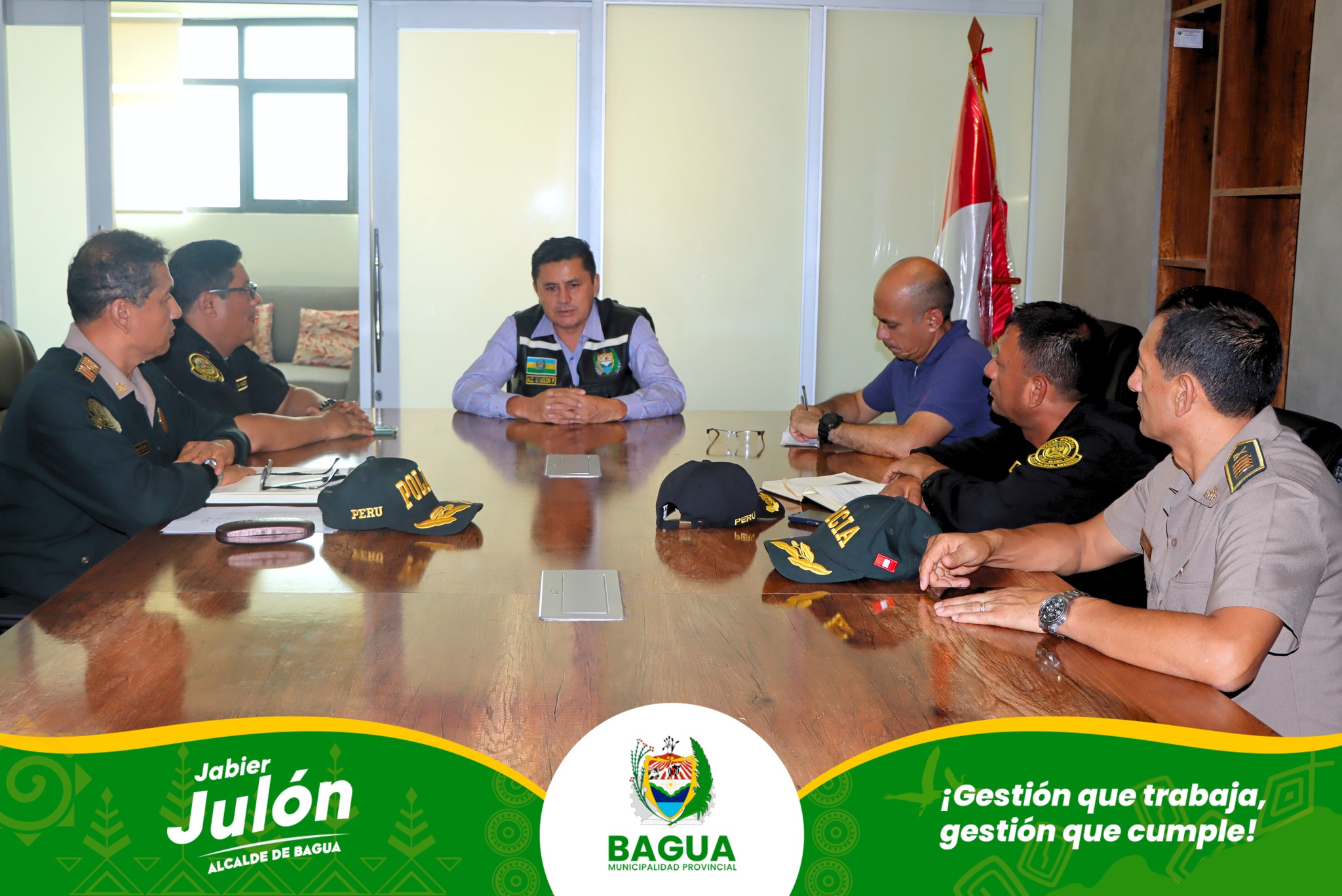 Alcalde Jabier Julón y PNP unen esfuerzos por la seguridad en la Provincia de Bagua