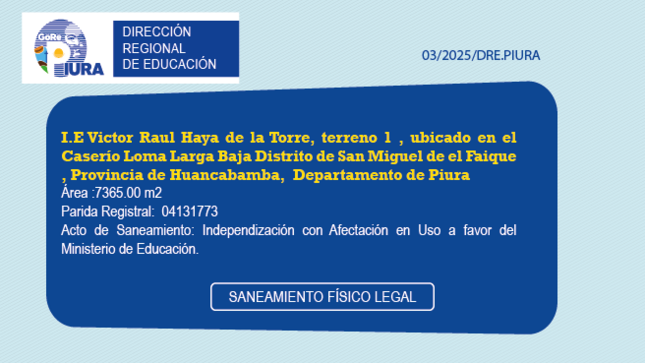 Saneamiento Físico Legal