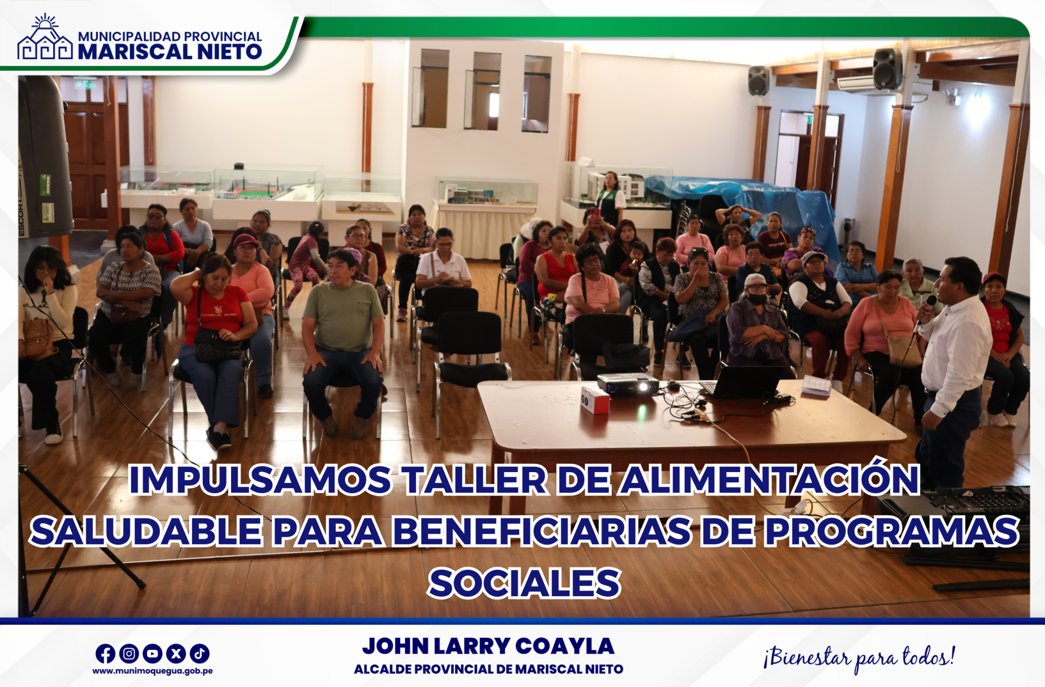 La Municipalidad Provincial de Mariscal Nieto a través de la Subgerencia de Desarrollo Social, llevó a cabo un importante taller sobre alimentación saludable.