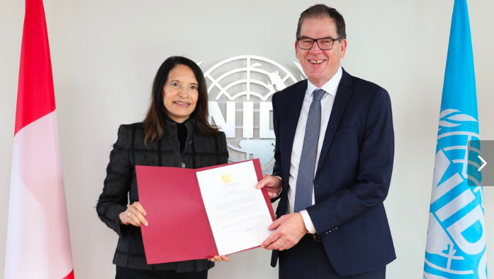 Embajadora del Perú presenta cartas credenciales ante el director general de la ONUDI