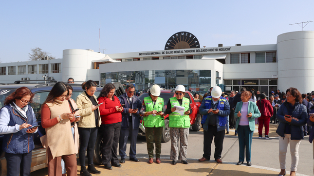 Personal y usuarios del INSM “HD-HN” participaron del segundo simulacro multipeligro de sismo 2024