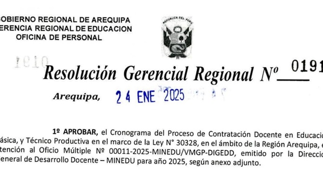 Cronograma de Contrato Docente 2025