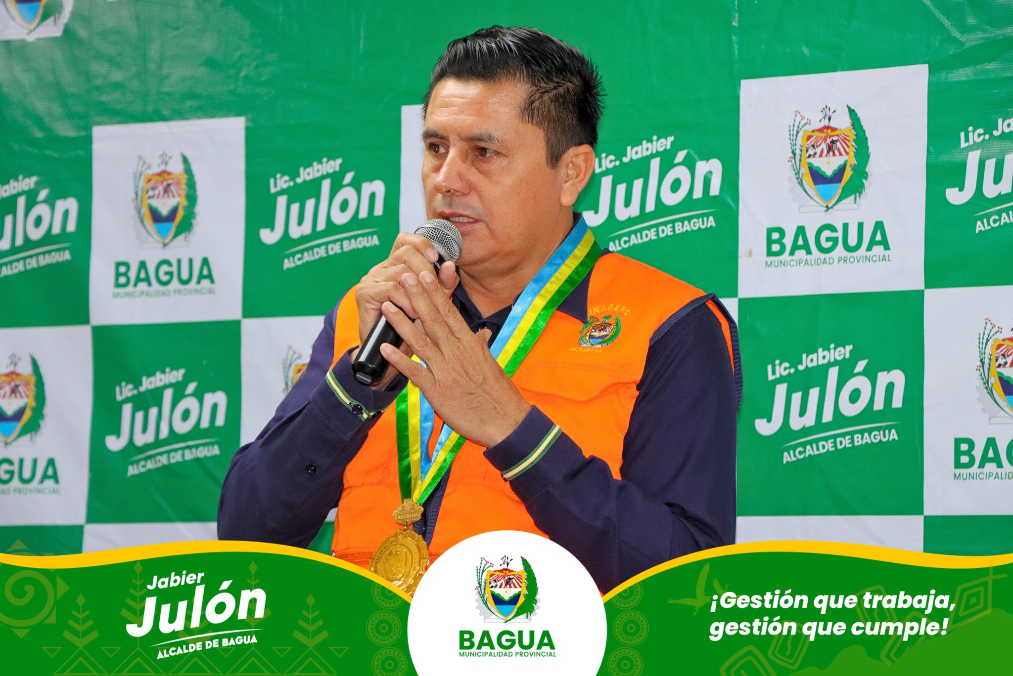 Alcalde Jabier Julón juramentó a miembros del Grupo de Gestión de Riesgos y Defensa civil de Bagua
