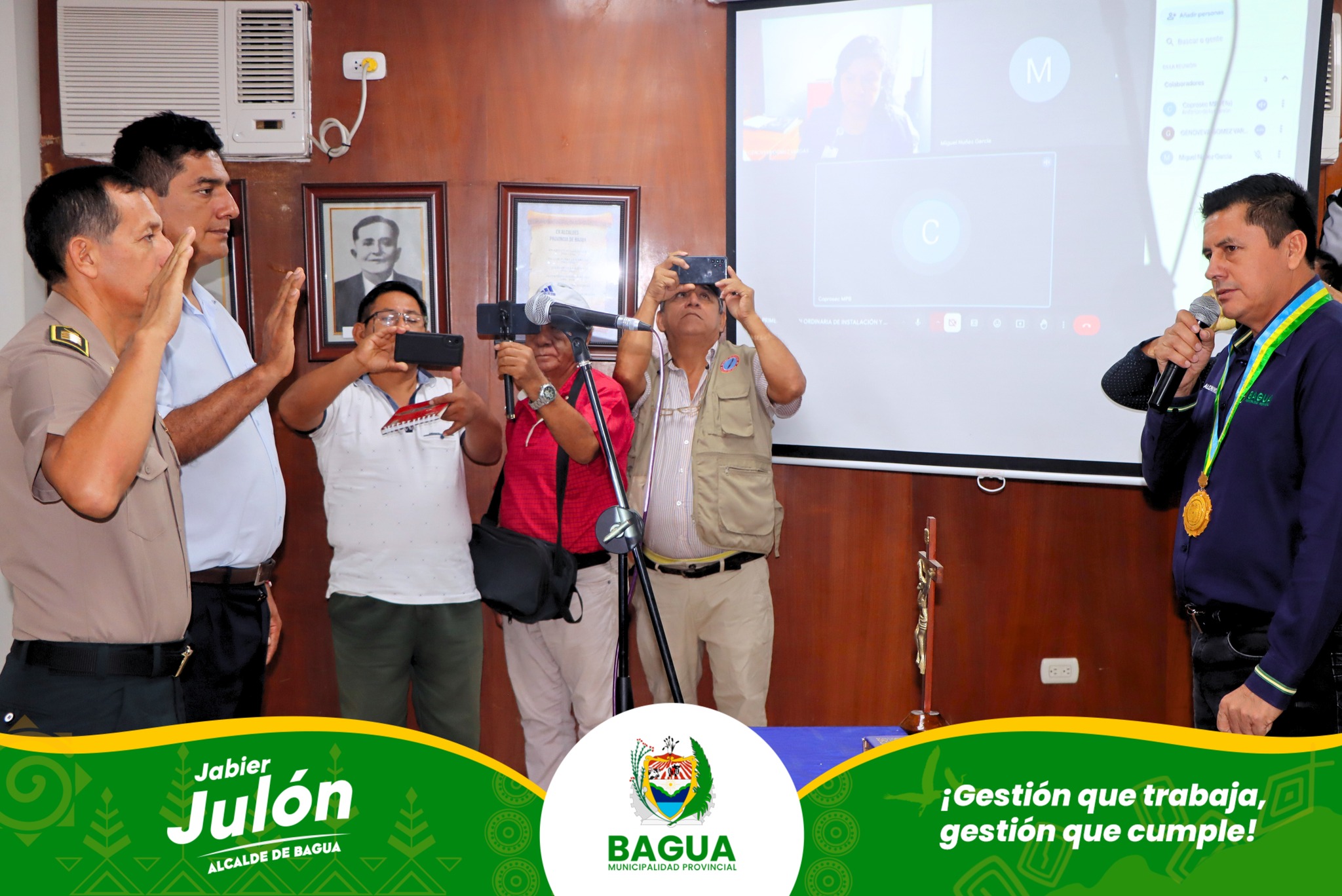 Alcalde Jabier Jul贸n jurament贸 a los nuevos integrantes del COPROSEC - Bagua