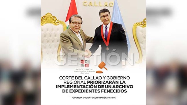 Corte Superior del Callao y Gobierno Regional priorizarán la implementación de un Archivo de Expedientes fenecidos