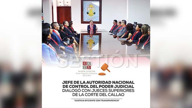Jefe de la Autoridad Nacional de Control del Poder Judicial dialogó con jueces superiores de la Corte Superior de Justicia del Callao