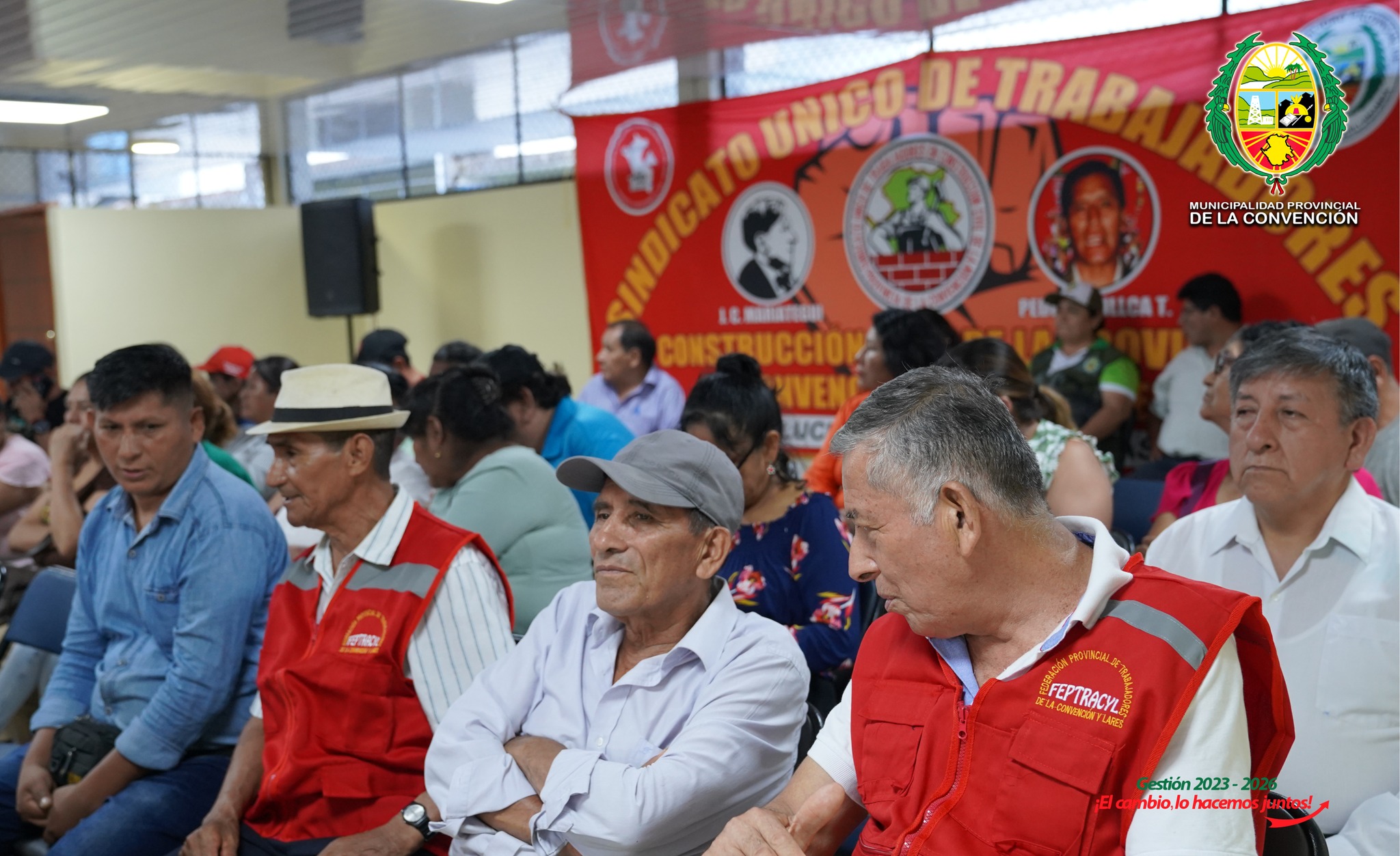 Alcalde de La Convención entrego importante obra de mantenimiento del local institucional de la FEPTRACYL