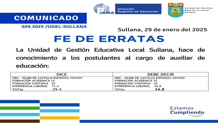 Comunicado N°29-2025