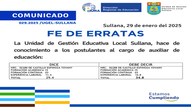 Comunicado N°29-2025