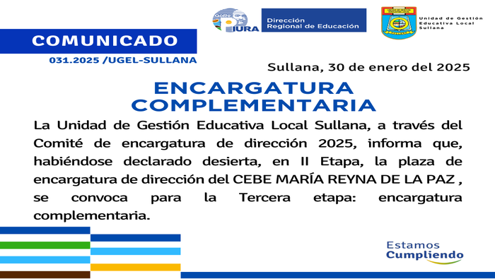 Comunicado N°31-2025