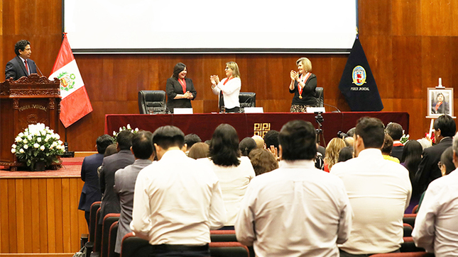 Presidenta y vicepresidente del TC Luz Pacheco y Helder Domínguez participaron en acto de reconocimiento a jueza superior titular