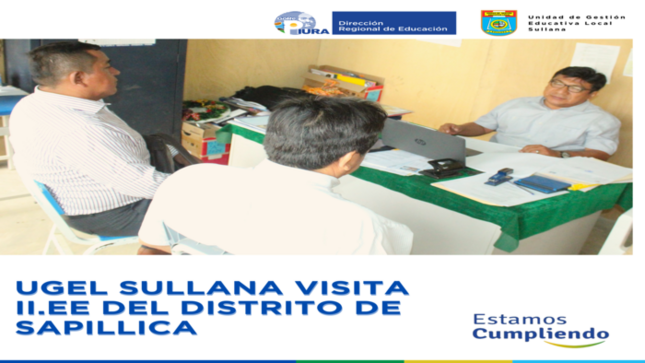 Visita a II.EE del Distrito de Sapillica