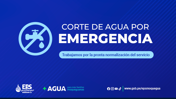 Corte del servicio de agua potable