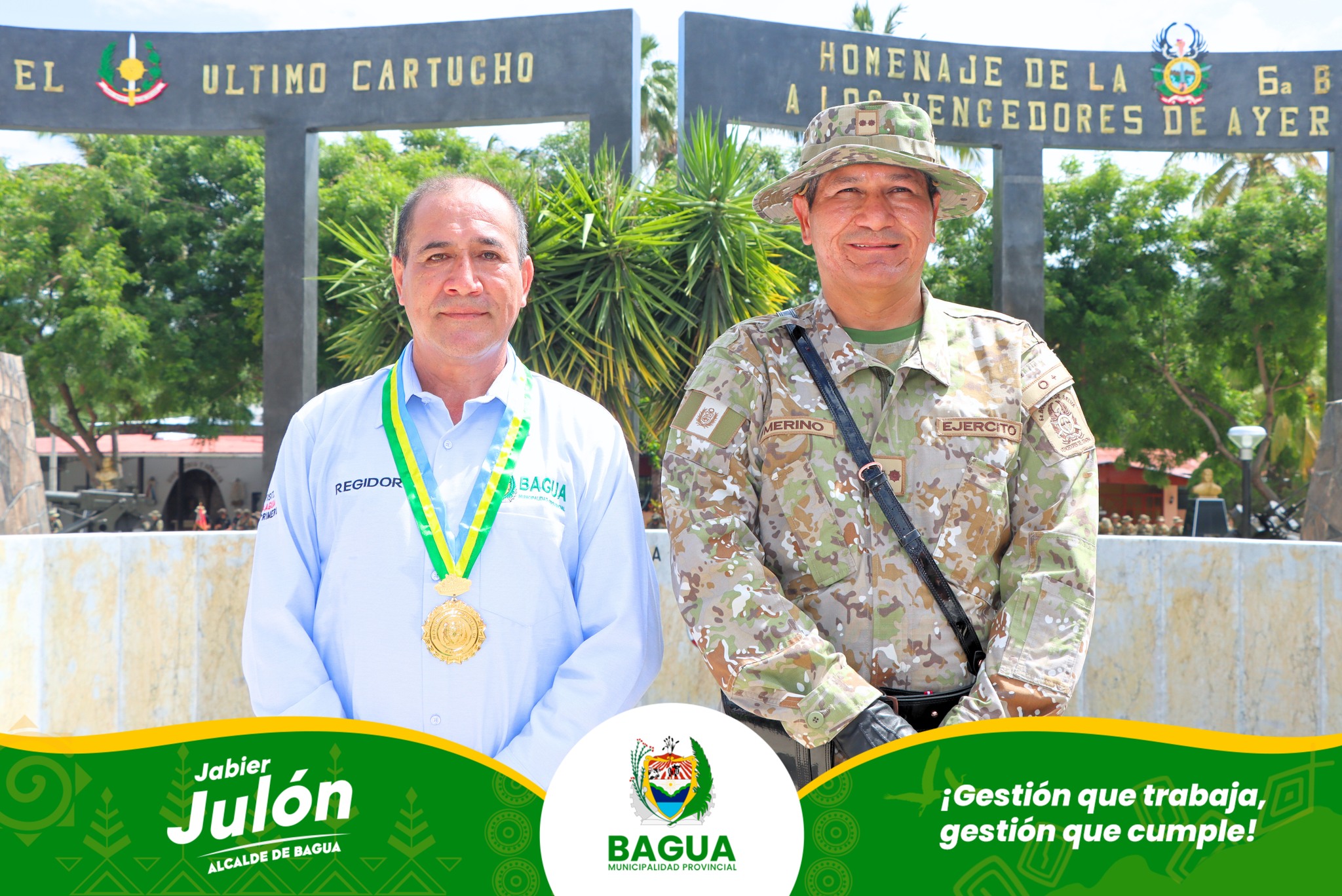 Regidor participa en ceremonia de reconocimiento al Cmdte Gral de la 6ta Brigada de Selva.