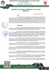 Vista preliminar de documento APROBAR el apoyo con víveres para el aniversario del Centro Poblado de Santa Cruz de Paccho, por el monto referencial de S/ 300.00 (Trecientos con 00/100 Soles).