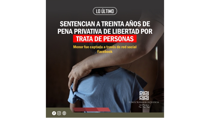 Sentencian a treinta años de pena privativa de libertad por trata de personas