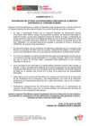 Vista preliminar de documento Comunicado N.° 6 WASI MIKUNA NO OTORGA AUTORIZACIONES SANITARIAS DE ALIMENTOS DESTINADOS AL CONSUMO HUMANO 31.1.2025