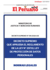 Vista preliminar de documento Decreto Supremo N.° 016-2024-JUS. Reglamento de la Ley N.° 29733, Ley De Protección De Datos Personales. Publicado Nov. 2024