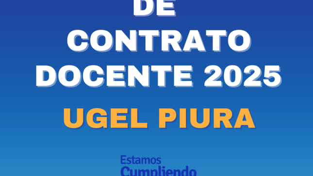 Cronograma Regional de Contratación Docente 2025