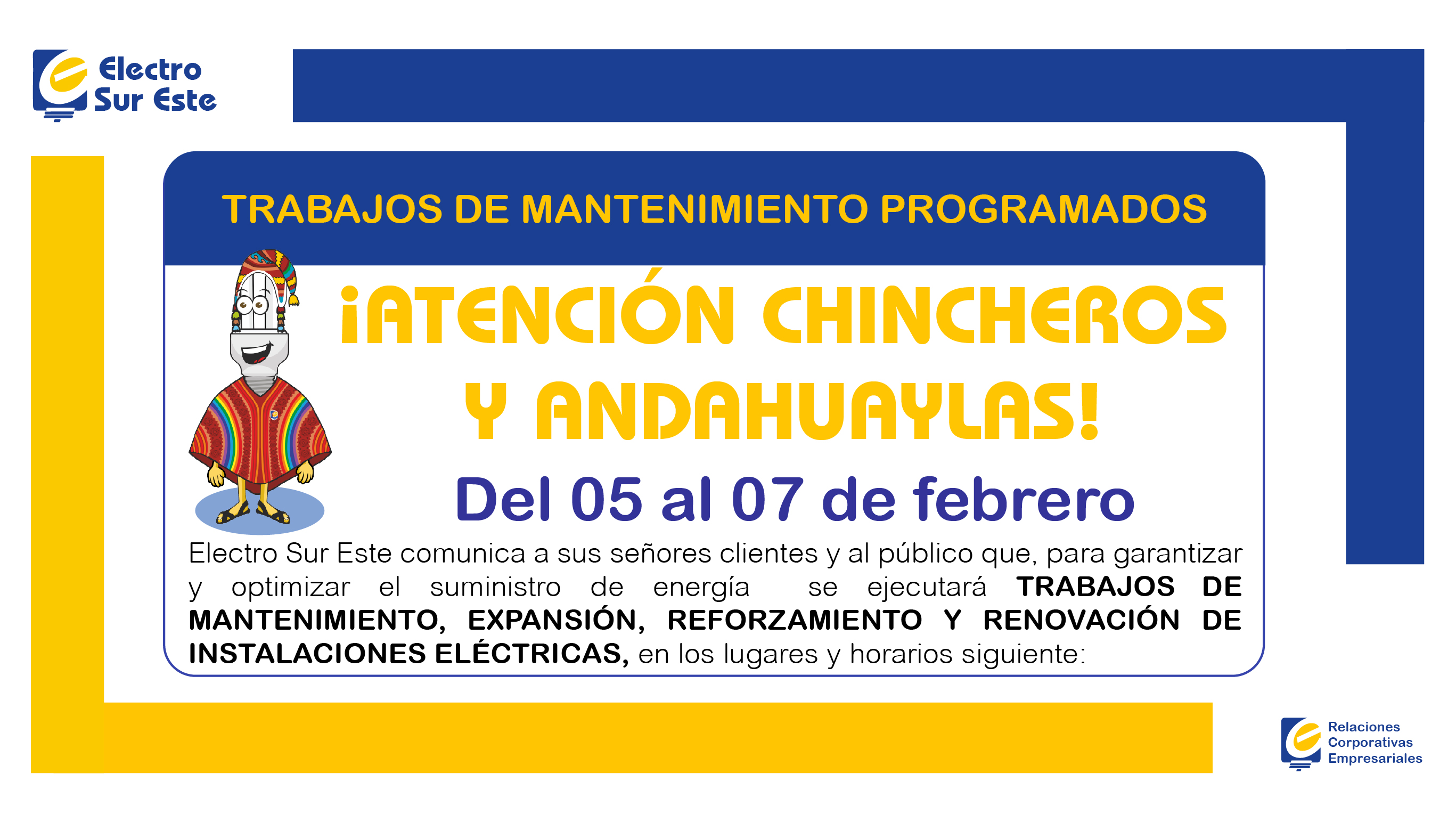 Información corte programado