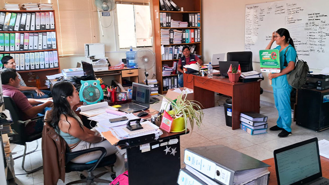 Más de 150 funcionarios y trabajadores de la municipalidad provincial de Huarmey fueron sensibilizados en prevención del dengue