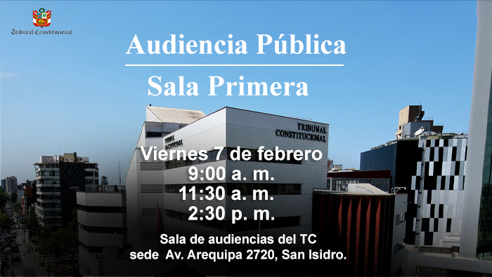 El próximo viernes 7 de febrero sesionará en audiencia pública la Sala Primera del Tribunal Constitucional y verá 75 causas