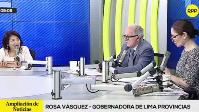 Rosa Vásquez declara sobre inversiones en hospitales, vías, maquinarias y seguridad en la región Lima