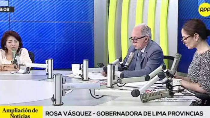 Rosa Vásquez declara sobre inversiones en hospitales, vías, maquinarias y seguridad en la región Lima
