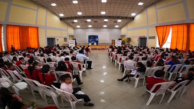 Escolares participan de sensibilización de Educación Vial