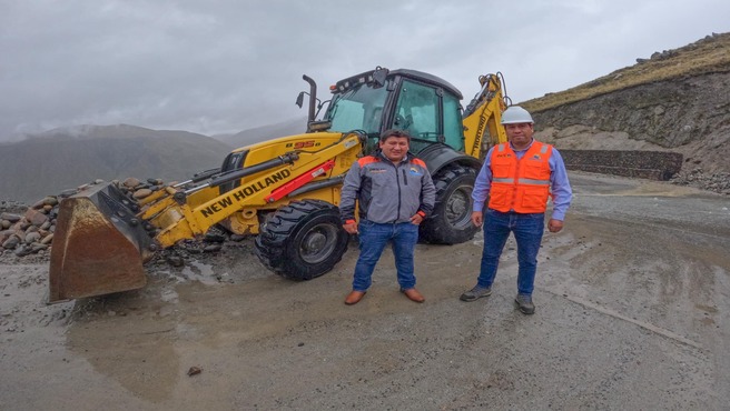 Trabajos en marcha en la Vía Catac a Succha Huari