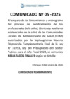 Vista preliminar de documento COMUNICADO Nº 05-2025-RESULTADOS FINALES
