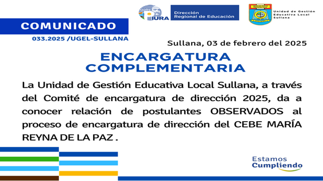 Comunicado N°33-2025
