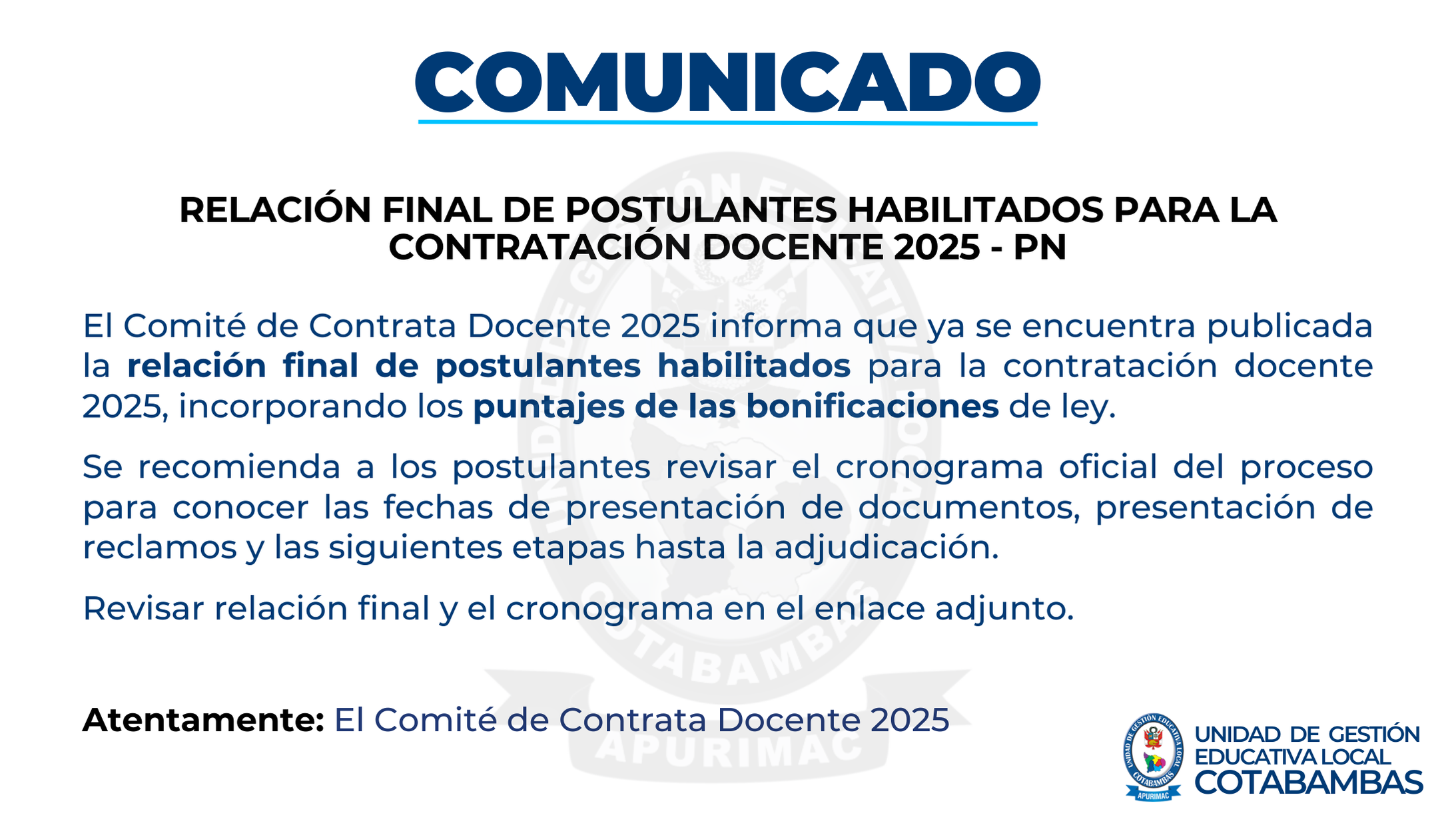 Comunicado