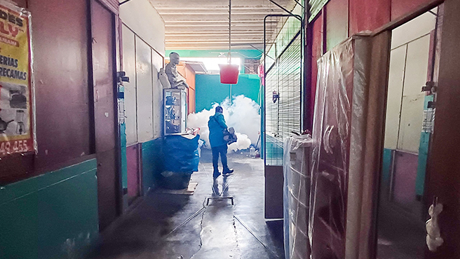 Fumigación del Mercado de Abastos del C.P. San Jacinto