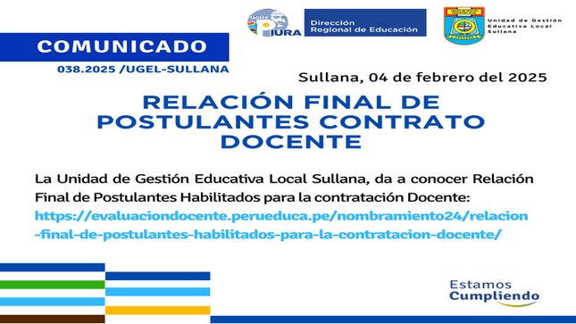 Comunicado N°38-2025
